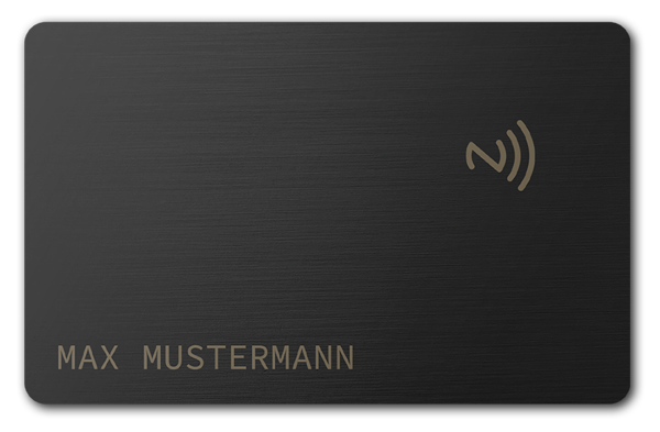 Metall-Visitenkarte mit Namensgravur