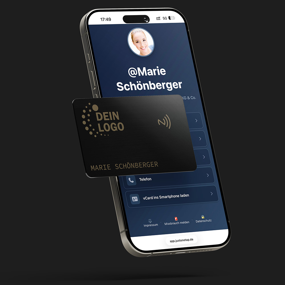 Gold NFC Visitenkarte